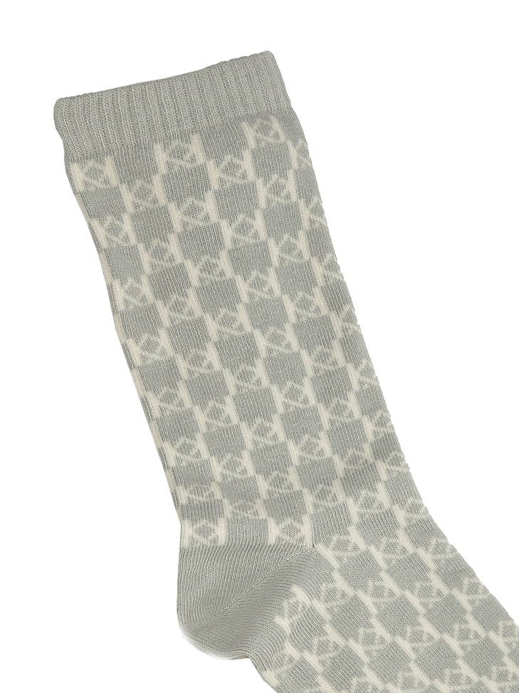 Szare skarpety w monogramy KAZAR