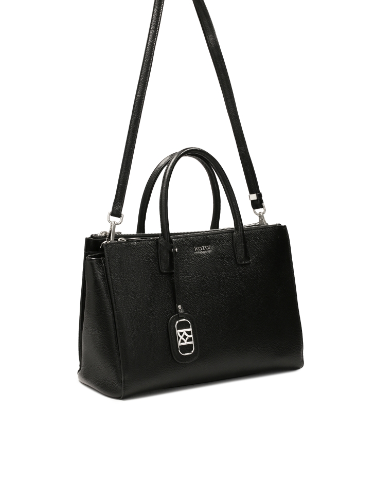 Pojemna skórzana torebka w stylu biznesowym