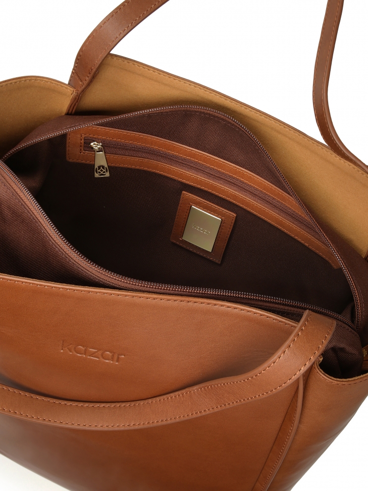 Pojemna skórzana torebka w stylu minimal