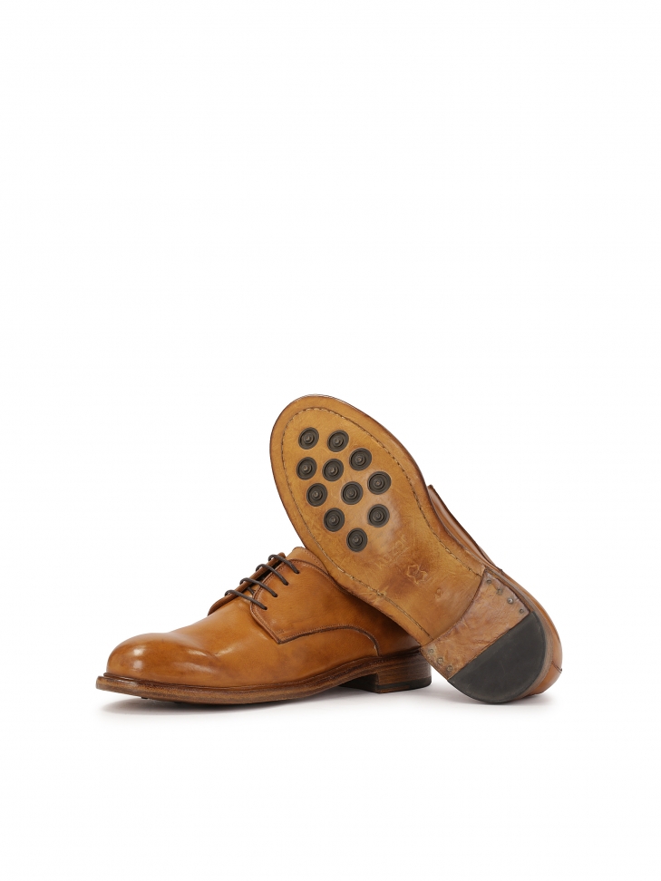 Brązowe półbuty męskie w stylu casual