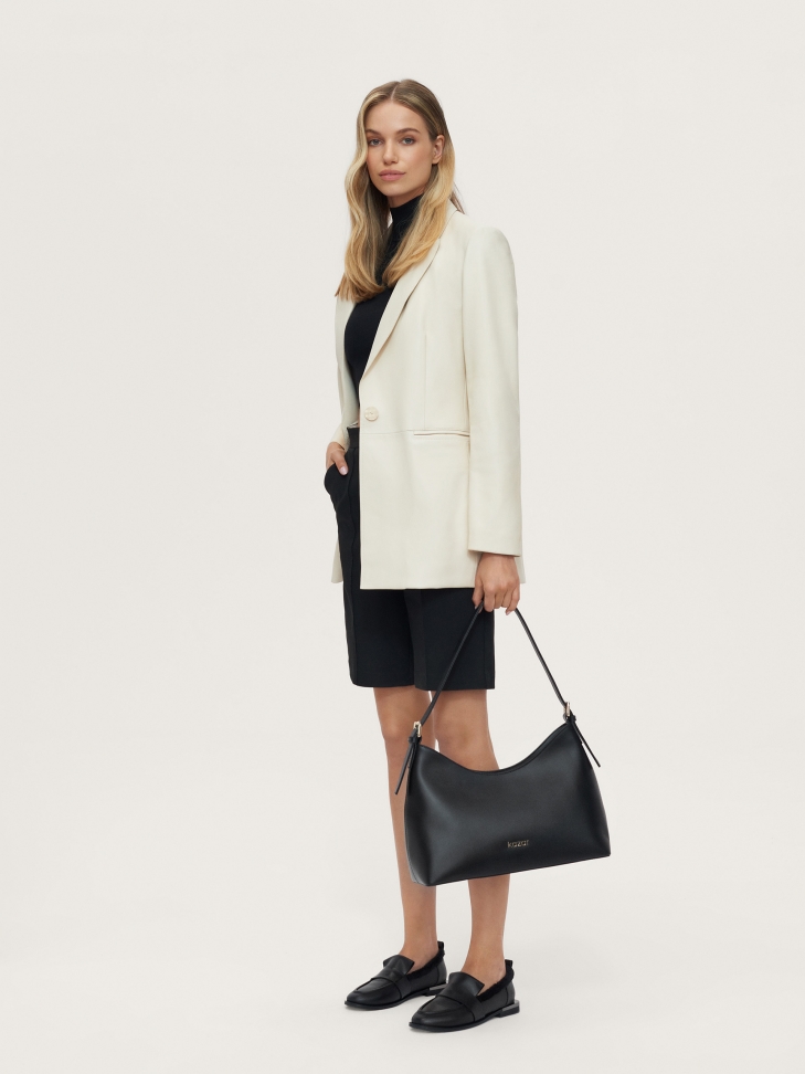 Awangardowe skórzane półbuty damskie z pluszem