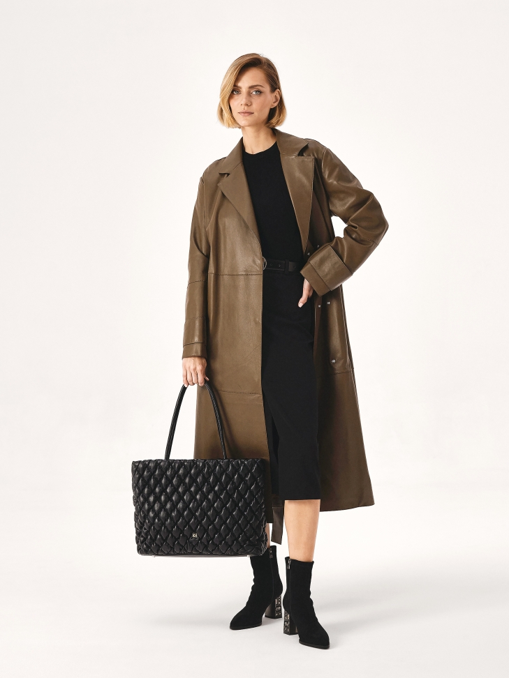 Botki z elastycznej tkaniny na zdobionym obcasie