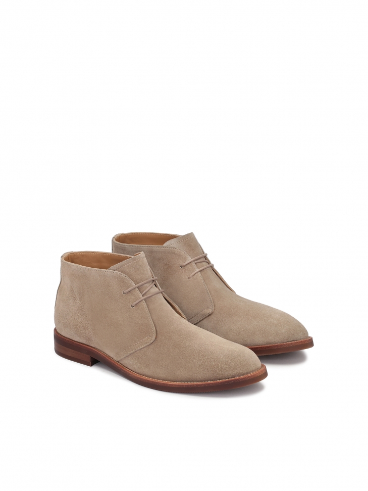 Luksusowe sznurowane trzewiki męskie z kontrastującą podeszwą