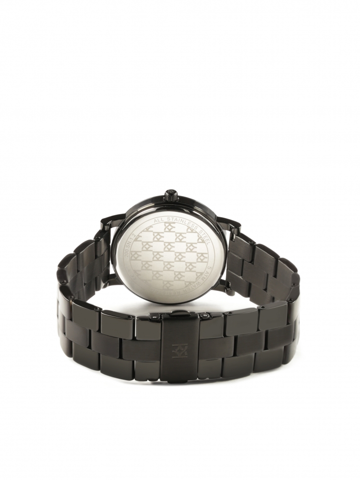 Czarny zegarek na bransolecie