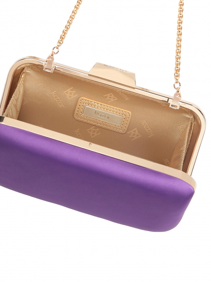 Fioletowa okazjonalna torebka puzderko