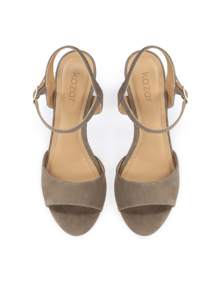Taupe sandały damskie