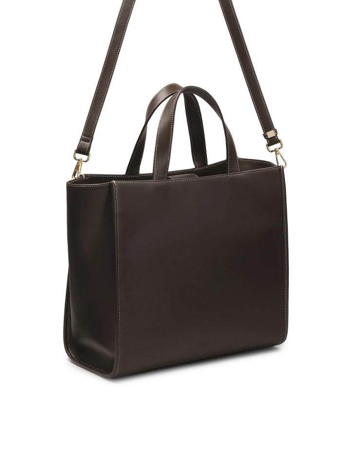 Brązowa minimalistyczna torebka