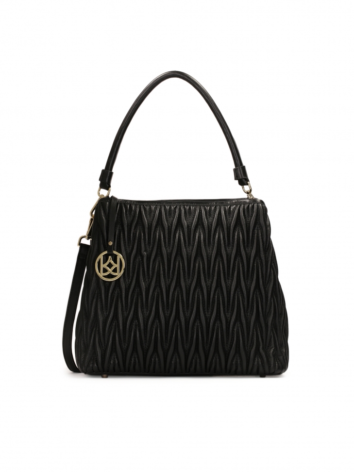 Efektowna skórzana torebka z uchwytem