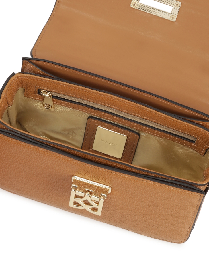 Mała sztywna torebka z rączką i paskiem