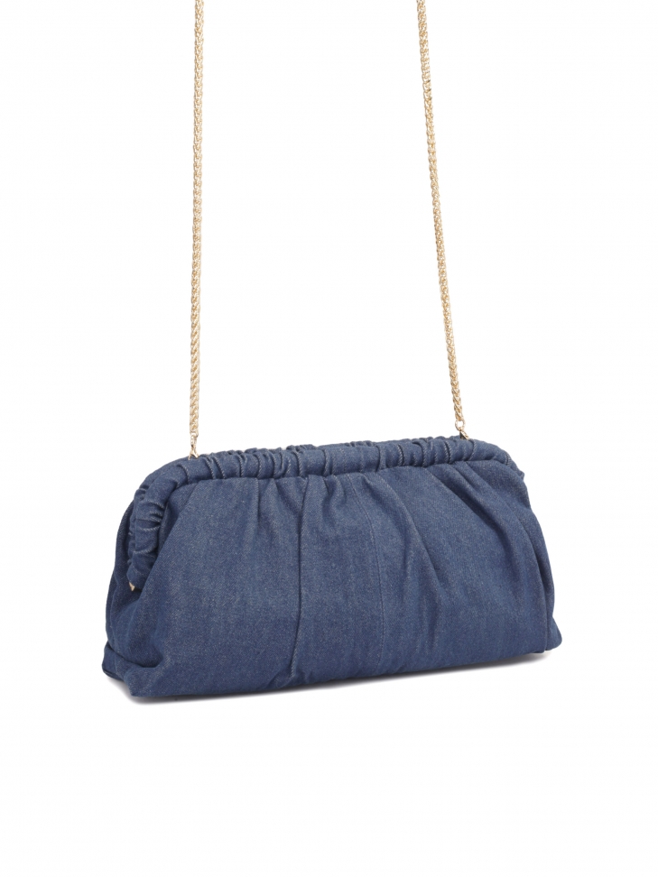 Duża torebka pouch bag z tkaniny denim
