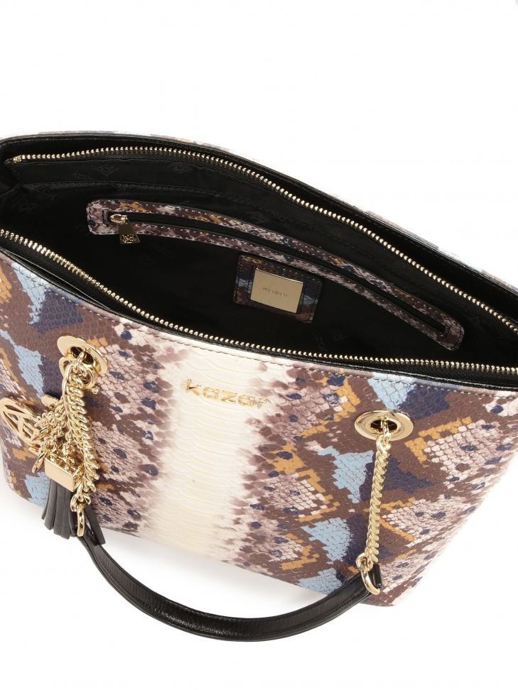 Kolorowa torebka na ramię we wzór snake