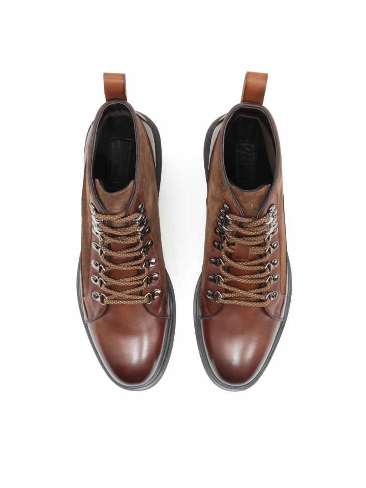 Brązowe trzewiki męskie