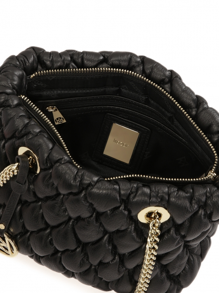 Miękka pikowana torebka z uchwytami na ramię