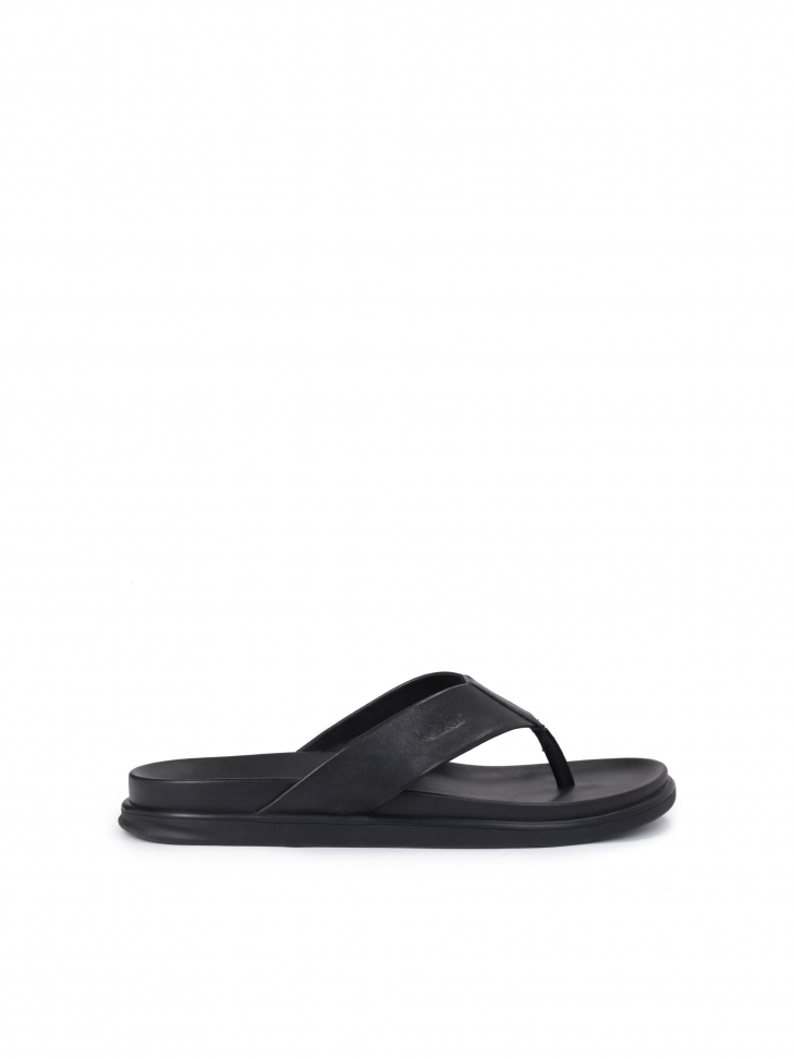 Skórzane męskie japonki na podwyższonej podeszwie