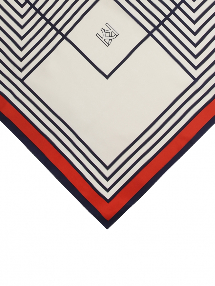 Apaszka z jedwabiu w marynarskim stylu