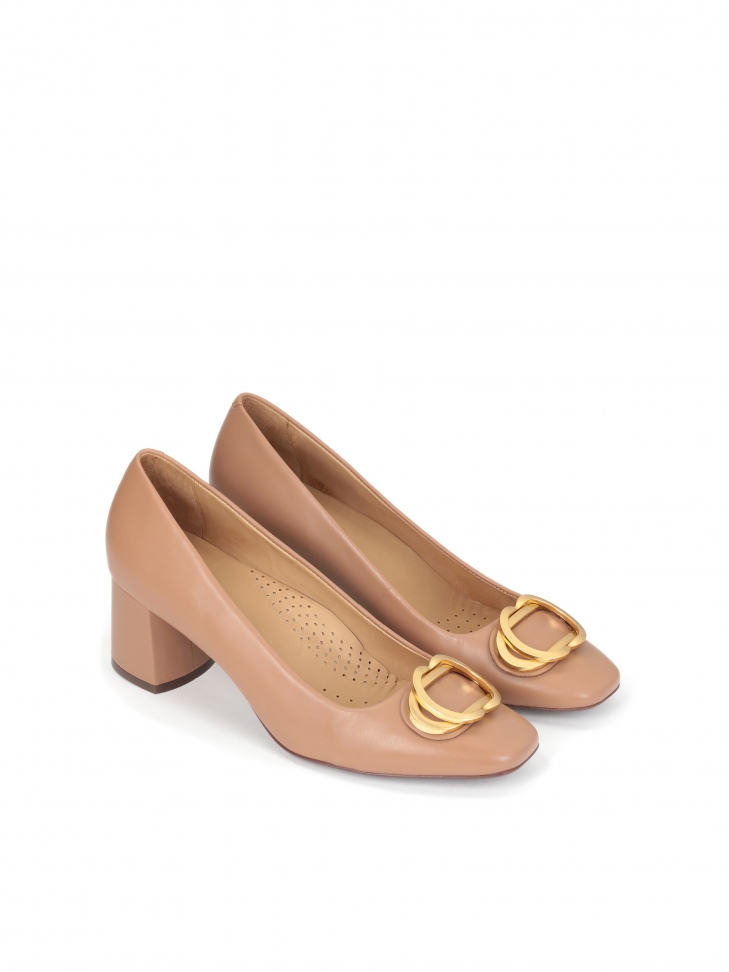 Jasnobrązowe czółenka damskie