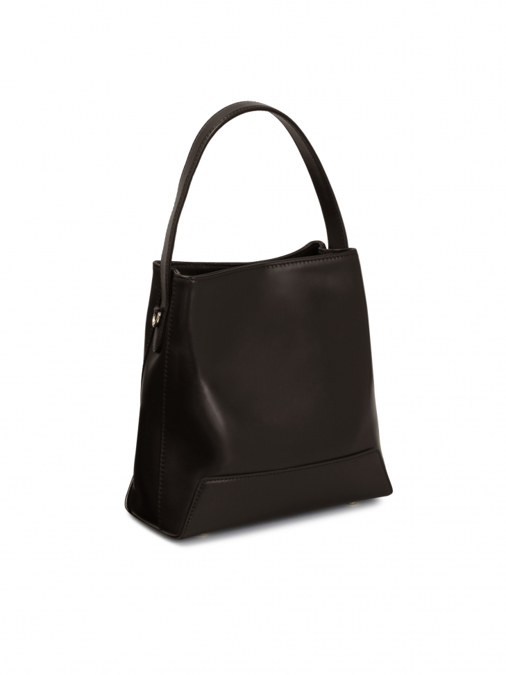 Elegancka ciemnobrązowa torebka w stylu shopper bag