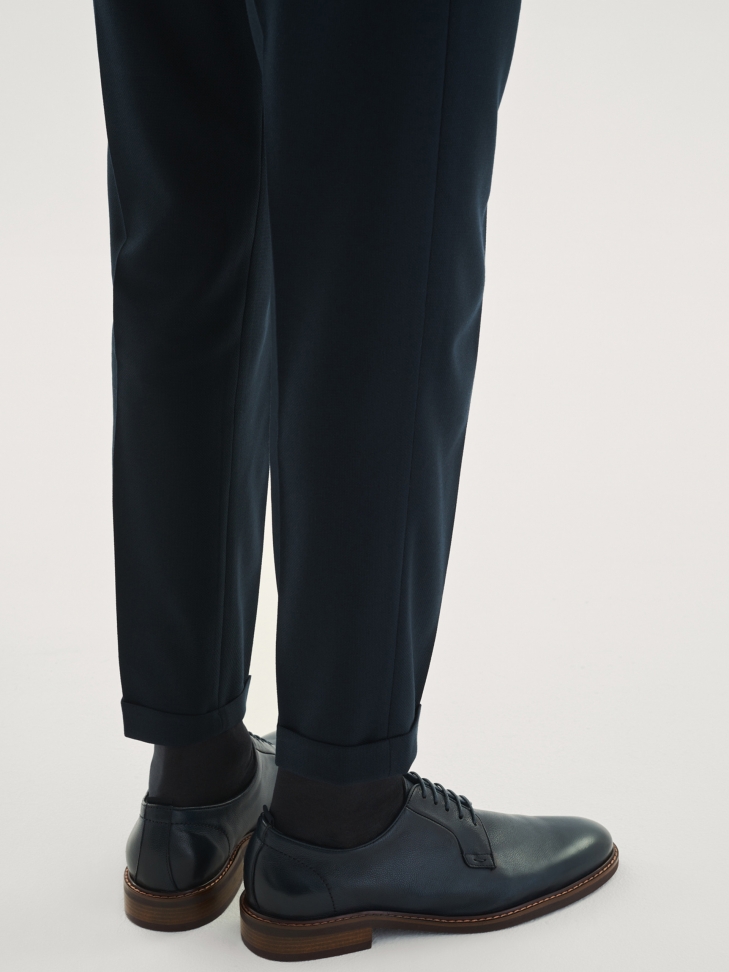 Granatowe półbuty męskie