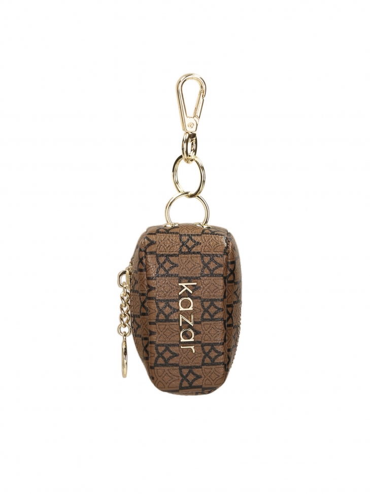 Brązowy skórzany brelok