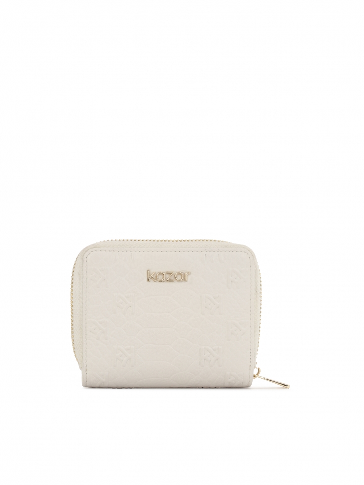 Biały portfel w efektowny wzór