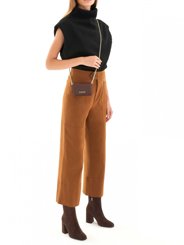 Ciemnobrązowe botki damskie