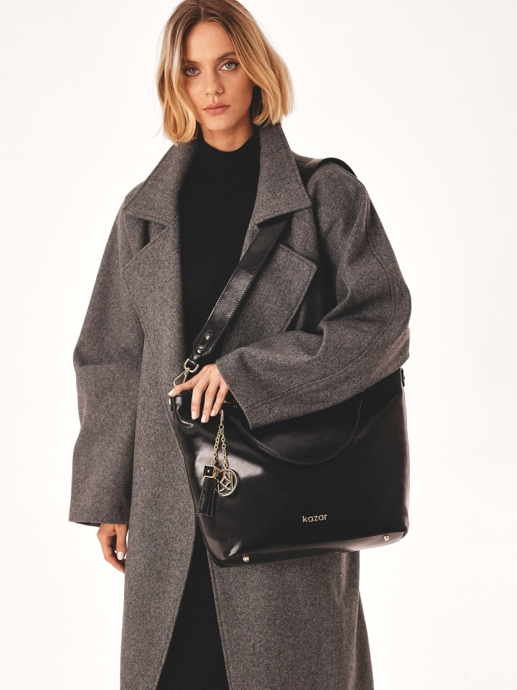 Duża torebka skórzana casual