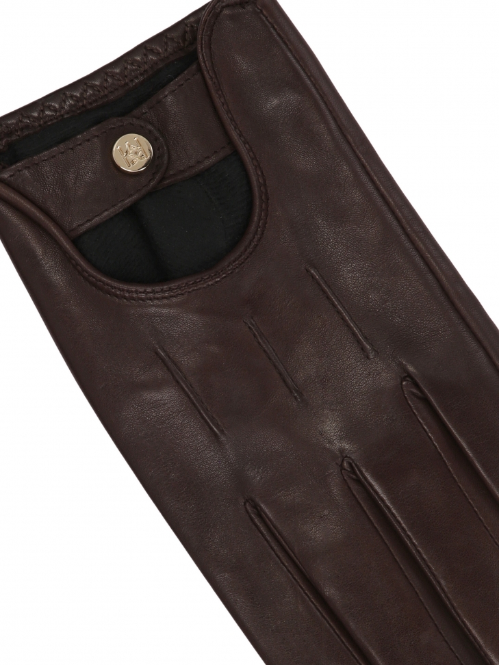 Skórzane rękawiczki całuski z funkcją touchscreen