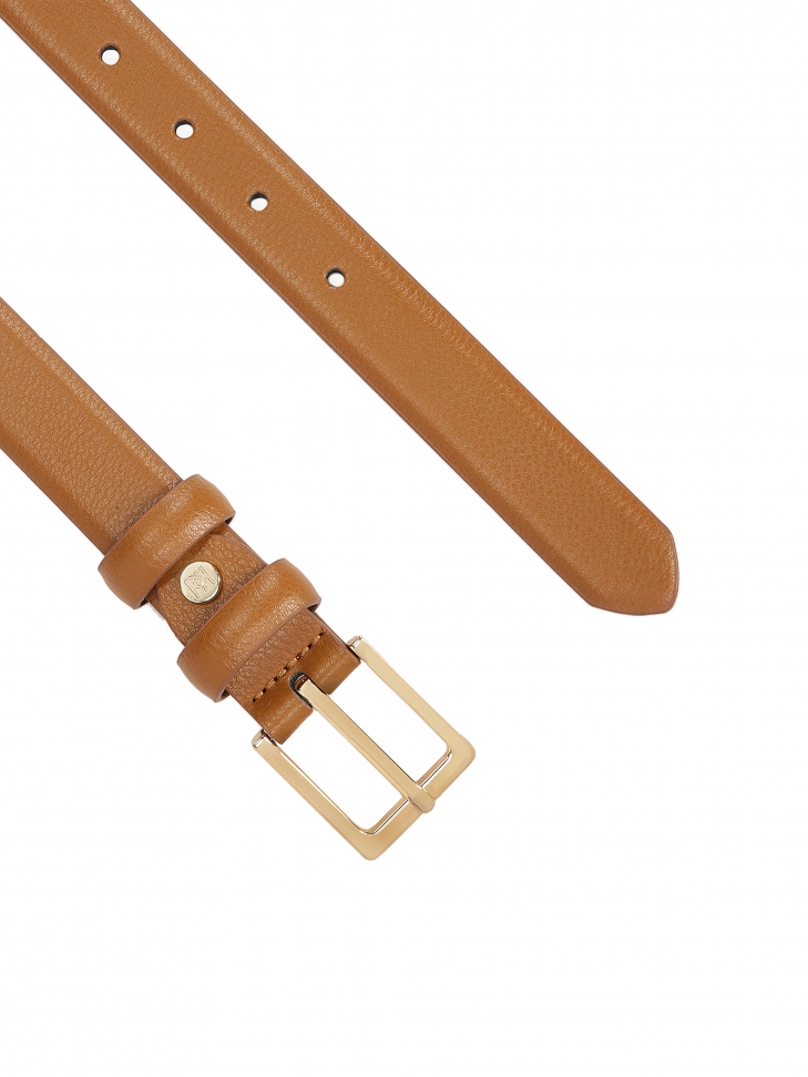 Skórzany pasek z minimalistyczną klamrą
