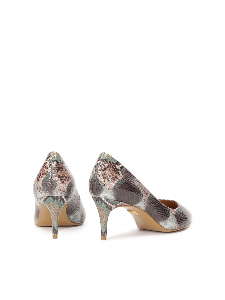 Wzorzyste czółenka w wężowy motyw