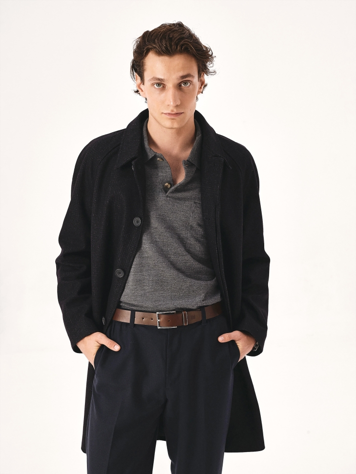 Brązowy pasek ze zdobioną szlufką