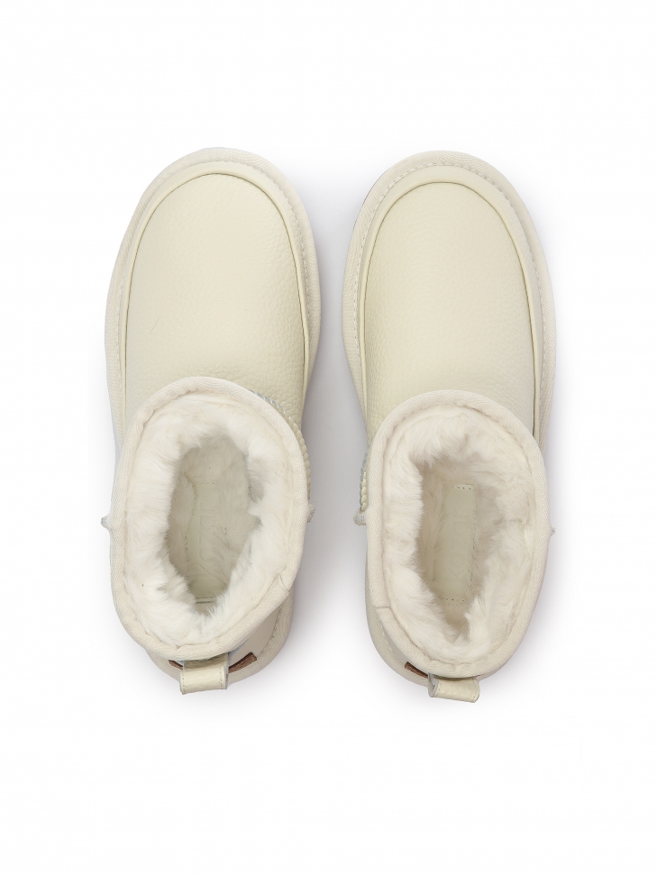 Śniegowce damskie z licowej skóry