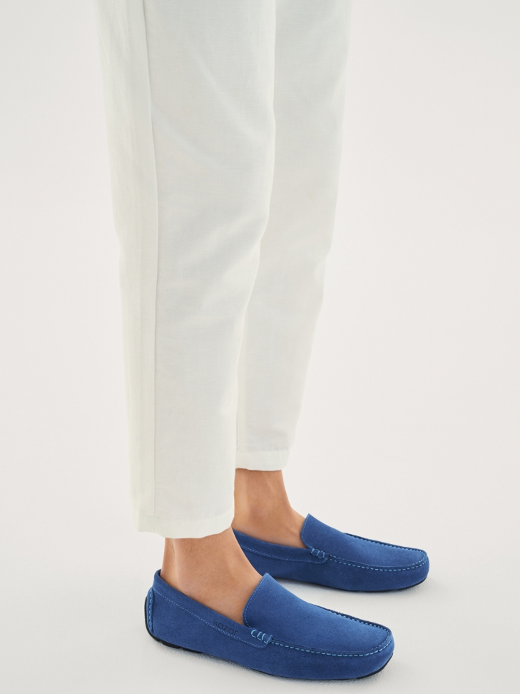 Niebieskie mokasyny męskie