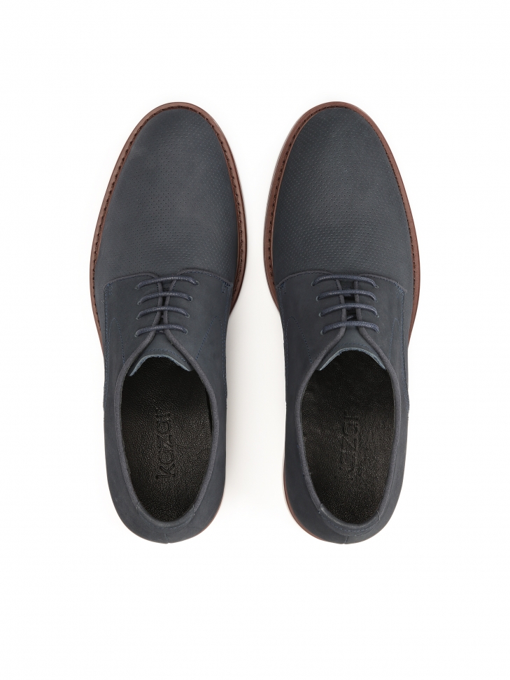 Granatowe półbuty z nubuku