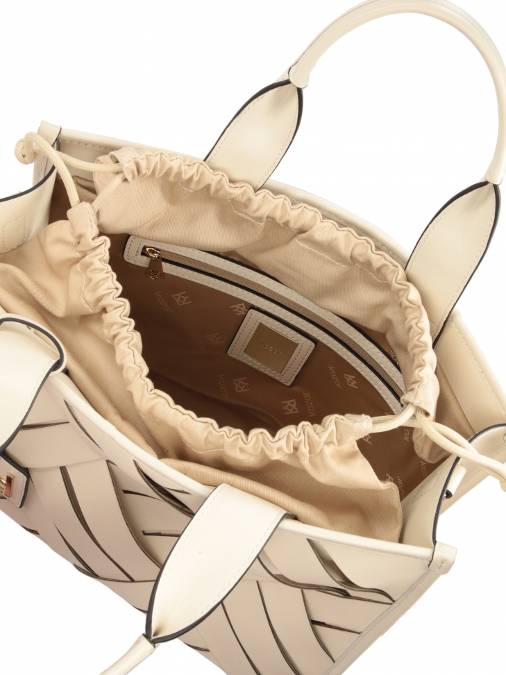 Pleciona skórzana torebka tote bag