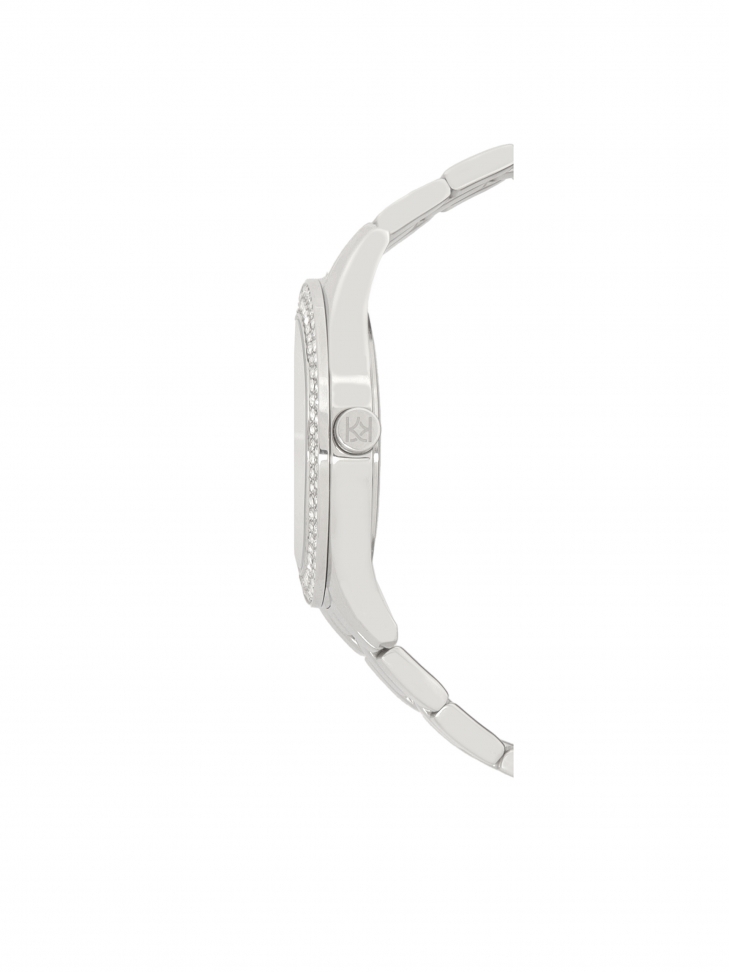 Srebrny zegarek zdobiony yształkami