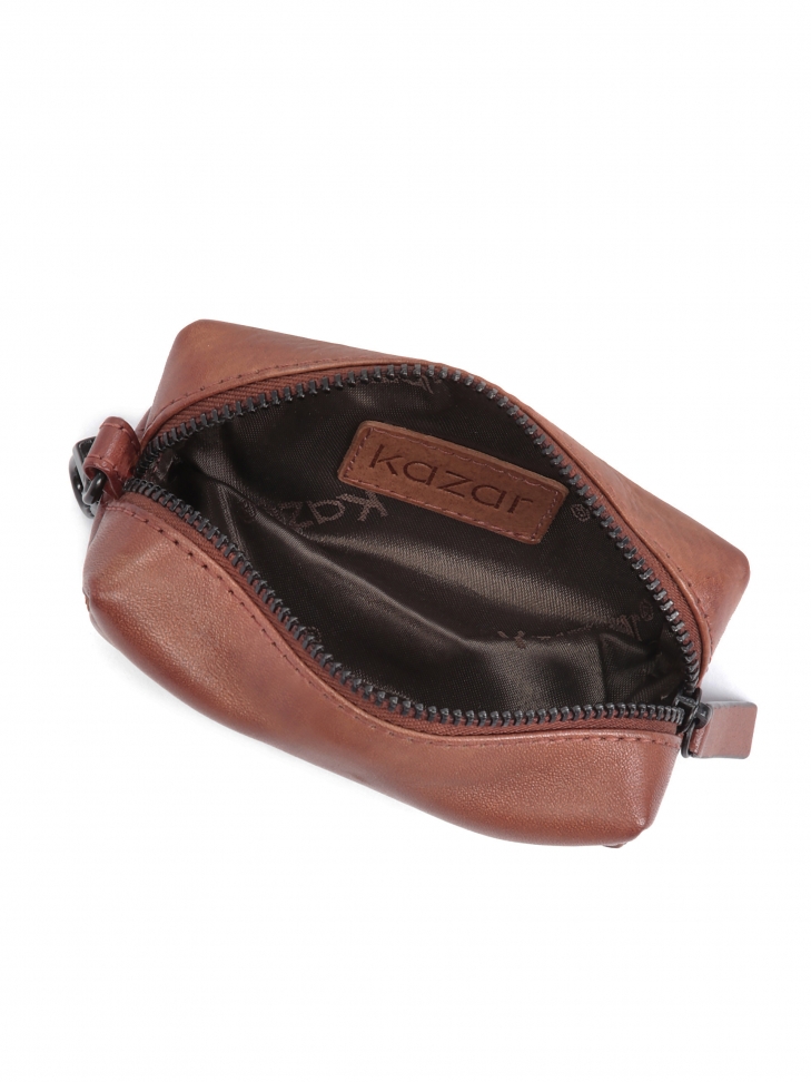 Skórzane etui na klucze w brązowym kolorze