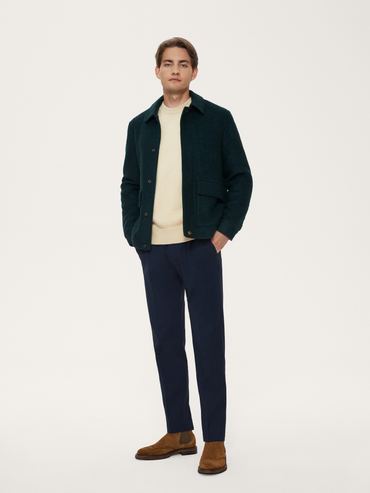 Męskie sztyblety z zamszu z rozetowym zdobieniem