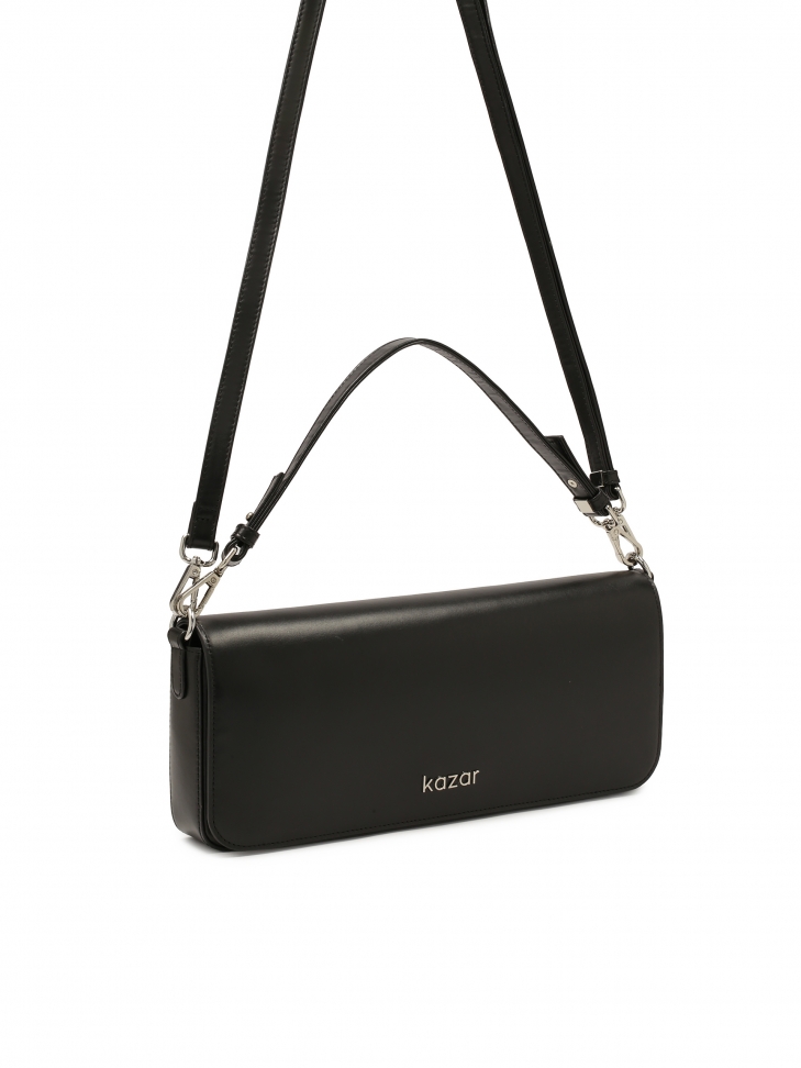 Podłużna sztywna torebka z dwoma paskami