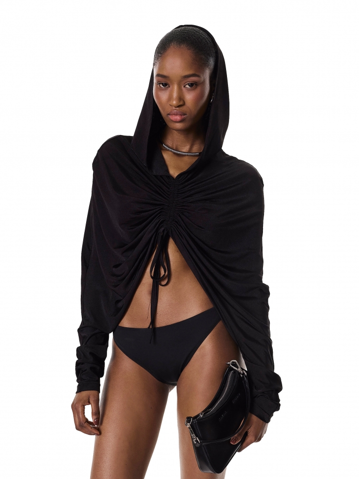 Czarna minimalistyczna torebka skórzana