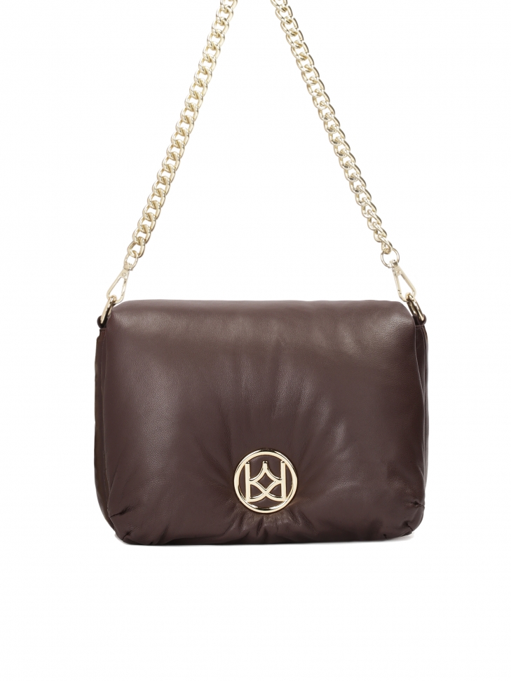 Miękka skórzana torebka na łańcuchu