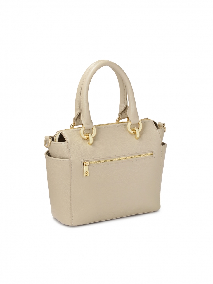 Jasnoszara torebka z rączkami