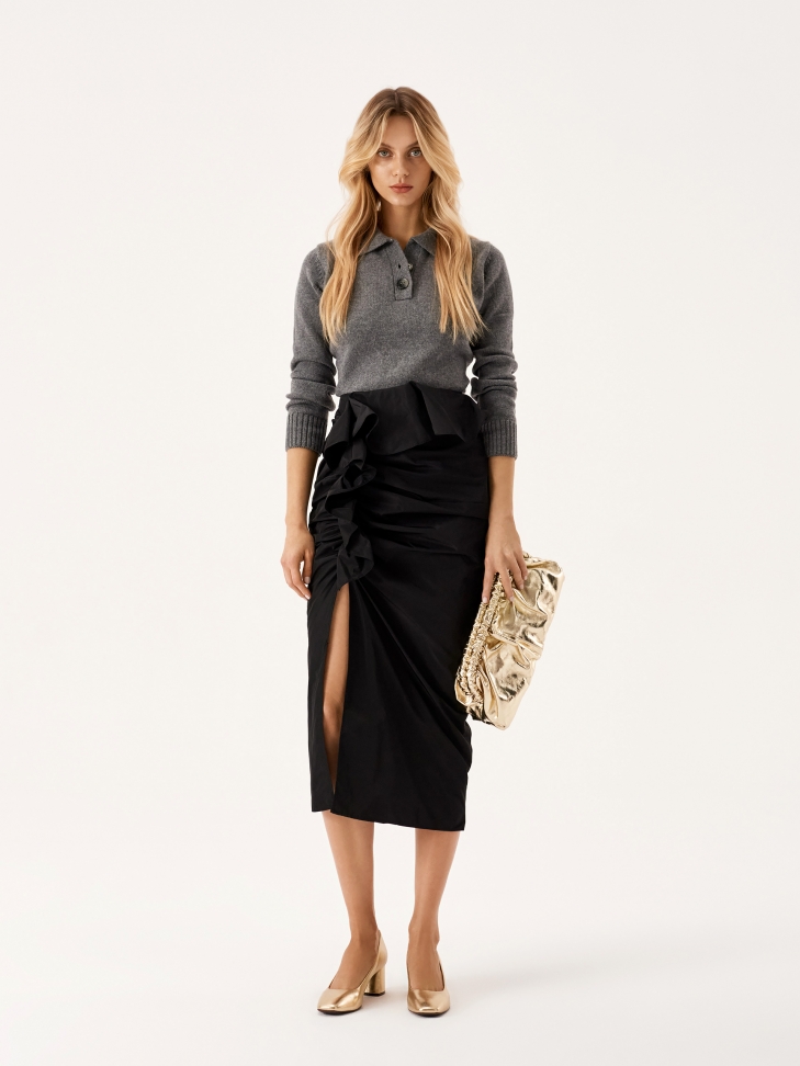 Złote czółenka z komfortową wkładką