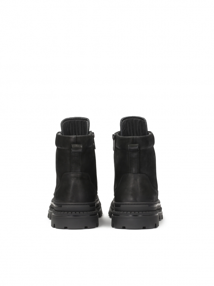 Nubukowe trzewiki męskie z ociepleniem