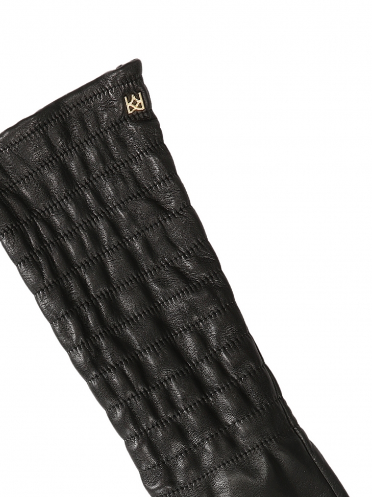 Efektowne długie rękawiczki z marszczeniem