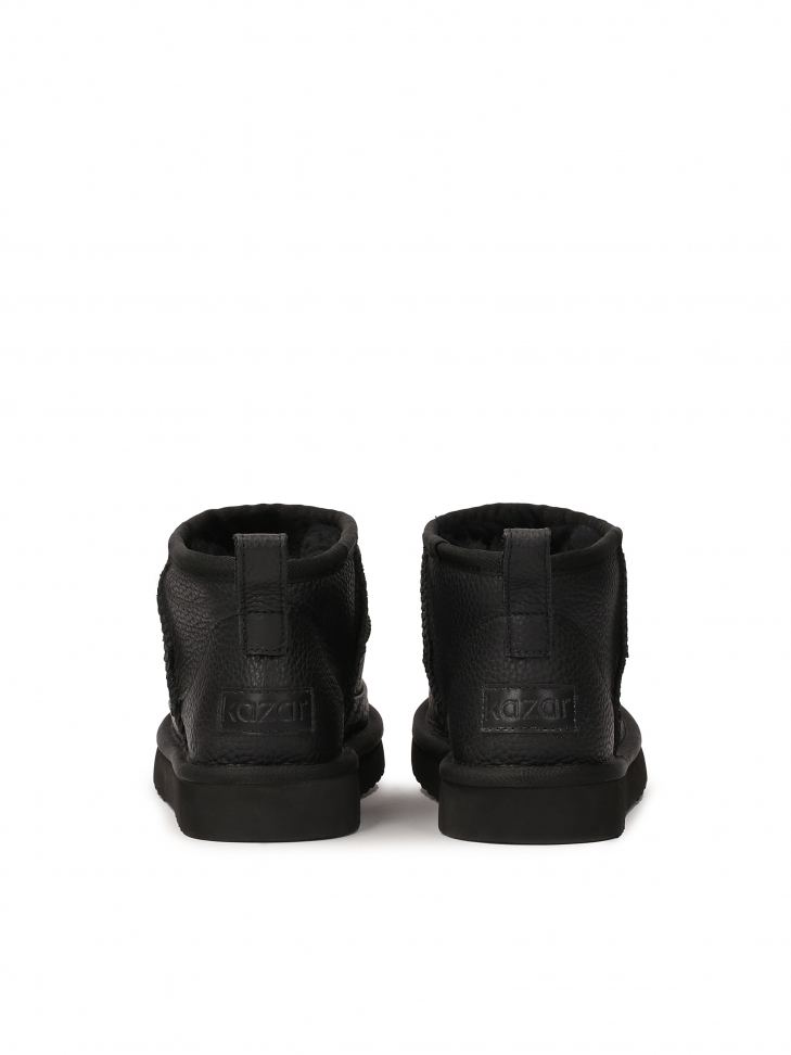 Skórzane śniegowce ocieplane wełną