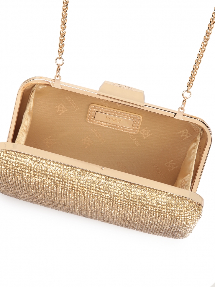 Złota błyszcząca torebka wieczorowa