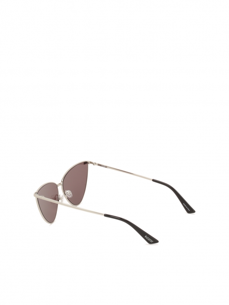 Damskie okulary w srebrnym kolorze z filtrem UV