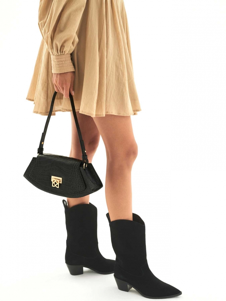 Czarne botki damskie