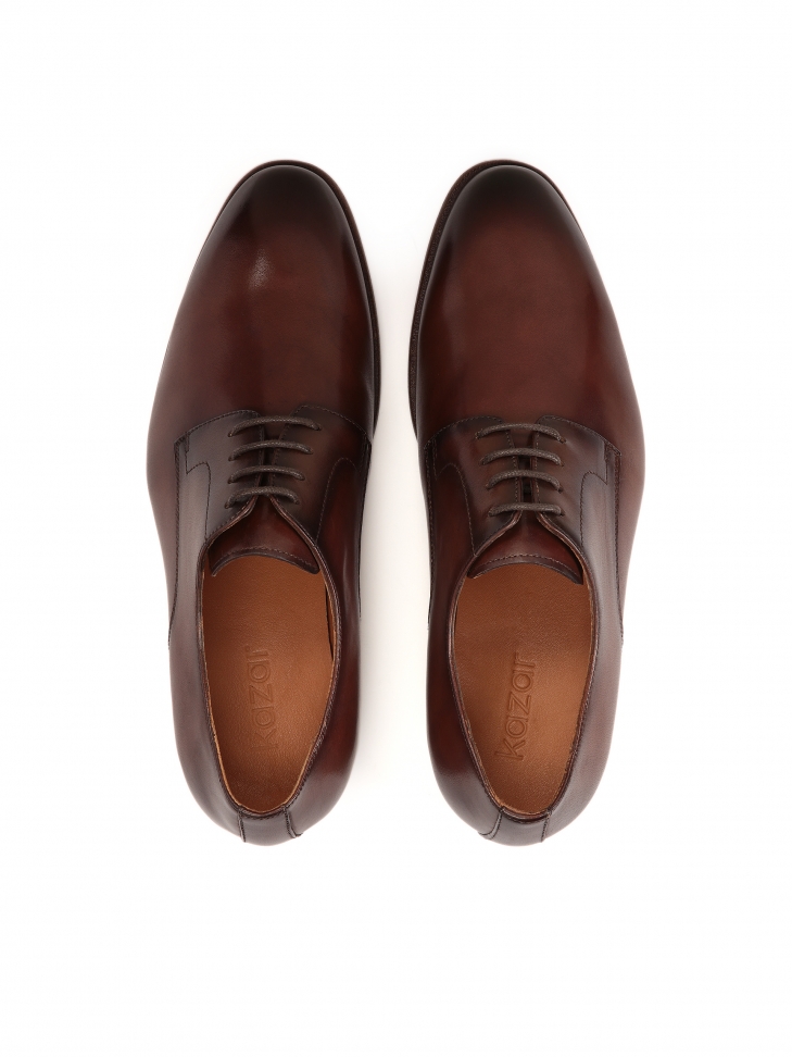 Eleganckie brązowe półbuty biznesowe typu derby