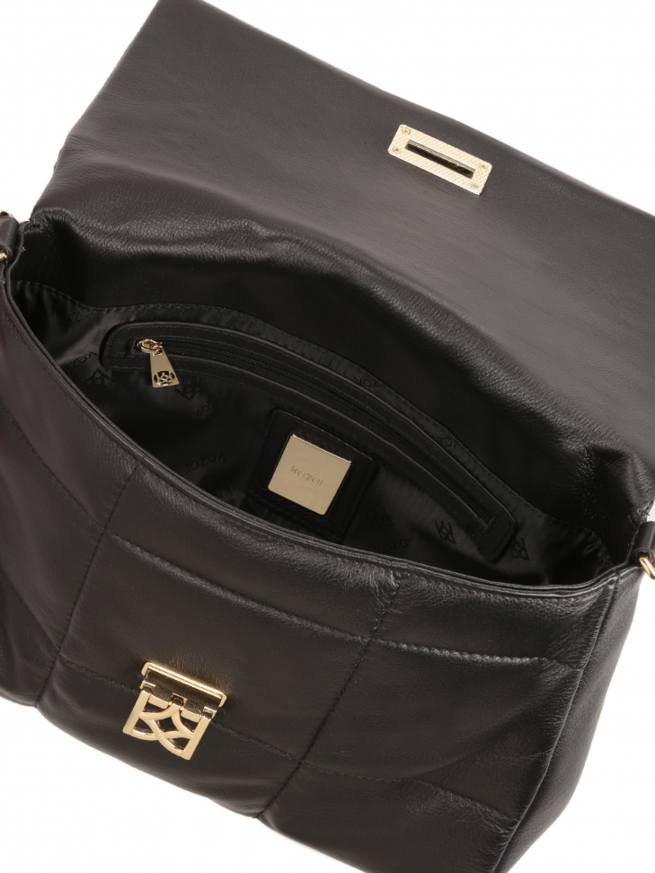 Torebka z klapą z miękkiej skóry